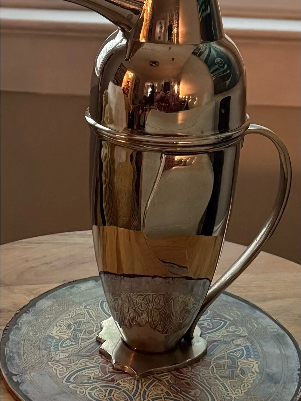 Restoration Hardware Vintage Stainless Silver Cocktail Shaker Pitcher